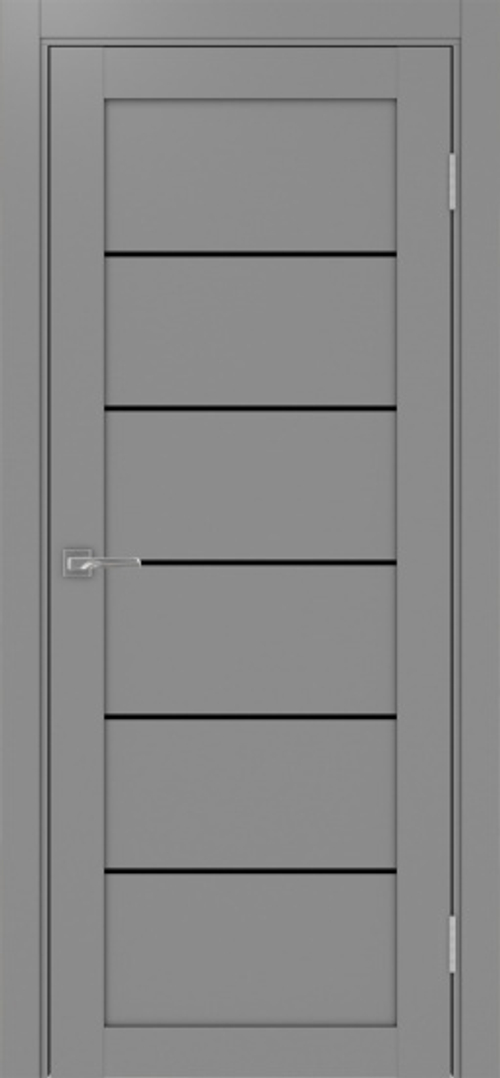 Межкомнатная дверь Optima Porte ТУРИН 501AППSB.1 Молдинг AL чёрный