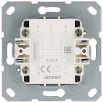 Выключатель одноклавишный для штор 10A 250V~ с накладкой, цвет белый глянцевый