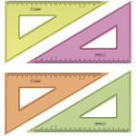 Треугольник 18см. прозр.флуоресц. в ассорт. ТК47(Стамм)