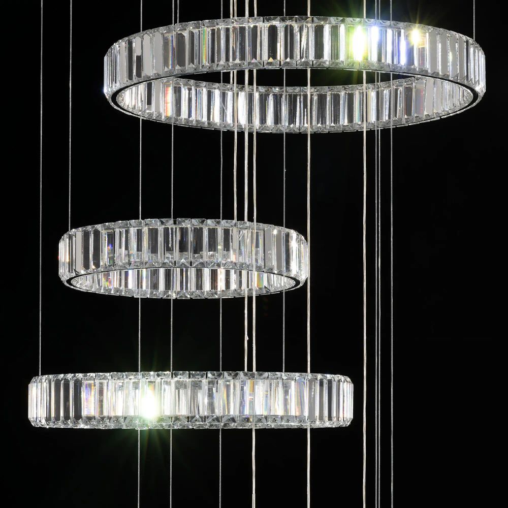 Citilux Чезаре CL338661 LED Люстра хрустальная с пультом Хром