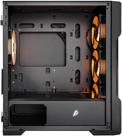 Корпус для компьютера 1STPLAYER Корпус TRILOBITE T3-G Black / mATX, TG / 4x 120mm LED fans inc. / T3-G-BK-4F1