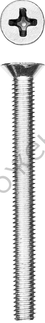 ЗУБР DIN 965, M4 x 40 мм, кл. пр. 4.8, винт с потайной головкой, цинк, 10 шт (303116-04-040)