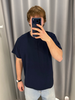 Футболка BASIC MAN, темно-синяя