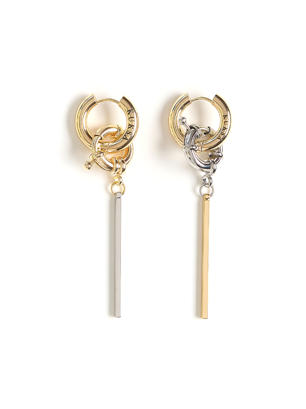 Серьги "Brutal Stick" Bicolor