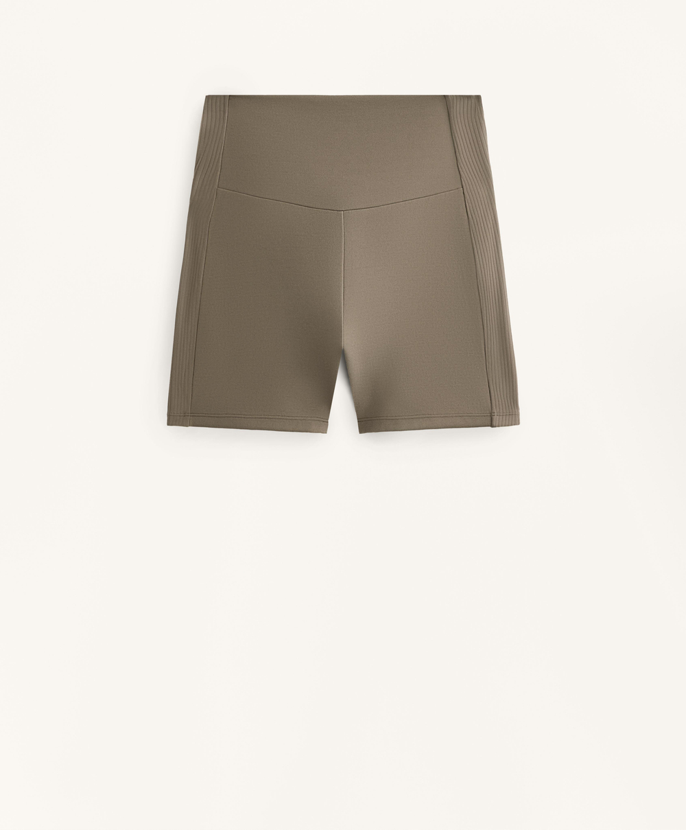 Oysho Шорты Comfortlux с высокой посадкой и длиной 10 см, темно-серый