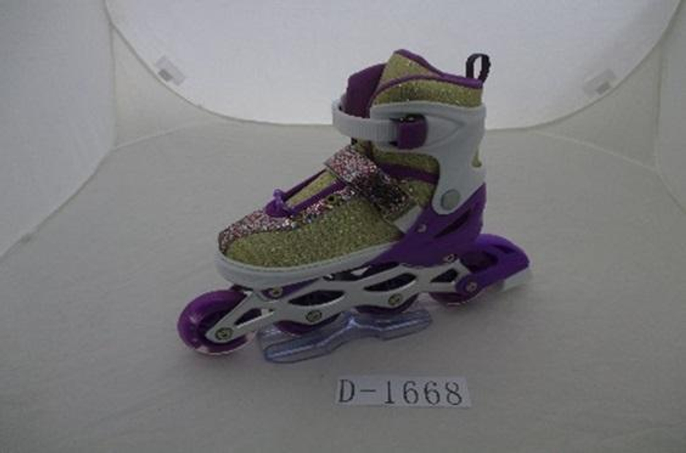 Ролики осн. алюм, кол. PU, размер S, блестки, сумка D-1668