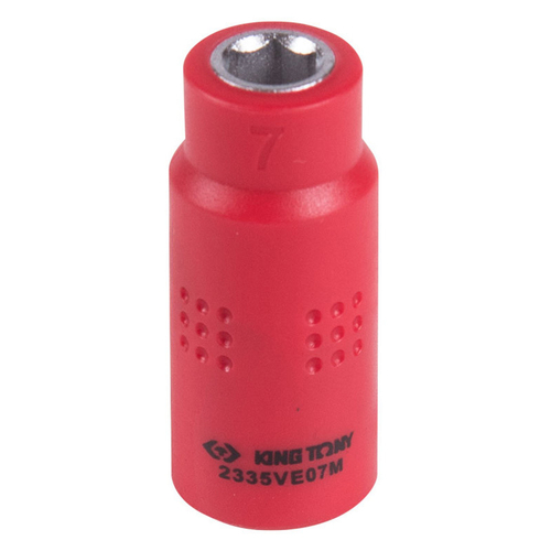 KING TONY (2335VE07M) Головка торцевая диэлектрическая шестигранная 1/4", 7 мм