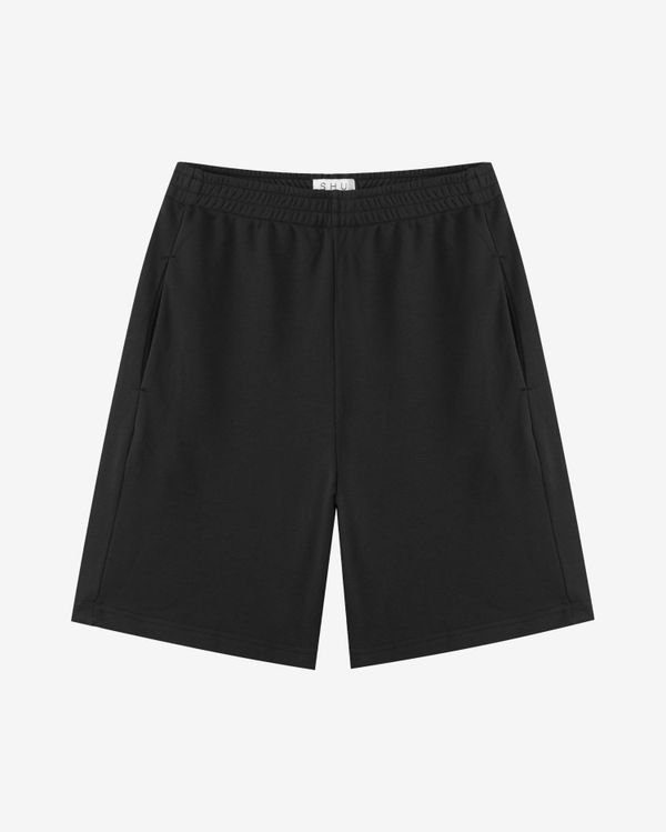 Шорты хлопковые черные - фото 1