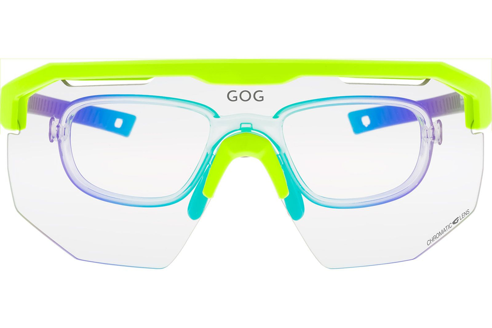 Спортивные очки с диоптриями GOG Argo С / Matt Neon Green-Black / Photochromic Green Lens