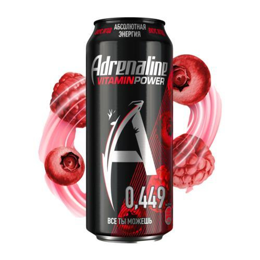 М. Энергетик Adrenaline Vitamin Power (Ягоды) 0.44л