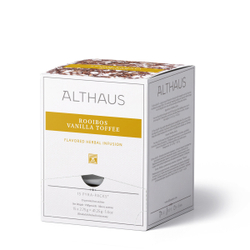 Чайный напиток травяной Althaus Rooibush Vanilla Toffee Pyra Pack в пирамидках, 15 шт