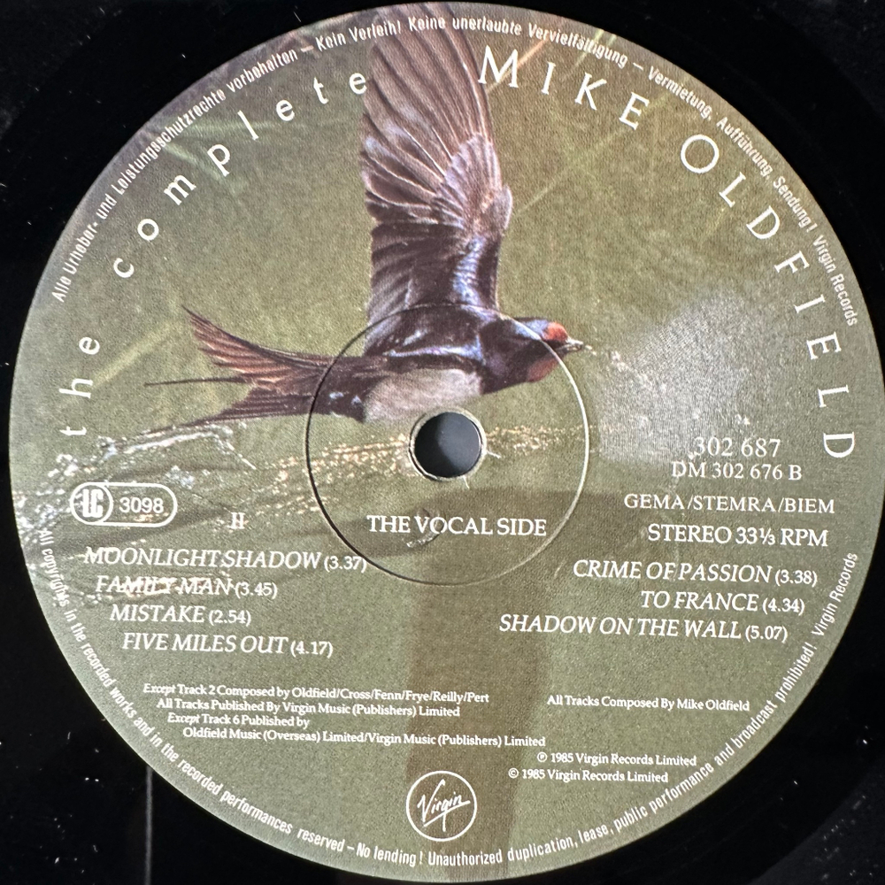Mike Oldfield - The Complete Mike Oldfield 2LP (Германия 1985г.)