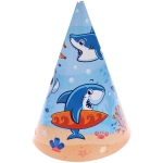 Колпак праздничный «Акулы» (16 см, 6 шт, без хэдера)