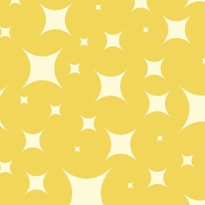 Геометрический принт из  белых ромбов на желтом фоне. Геометрические звезды. Яркий узор