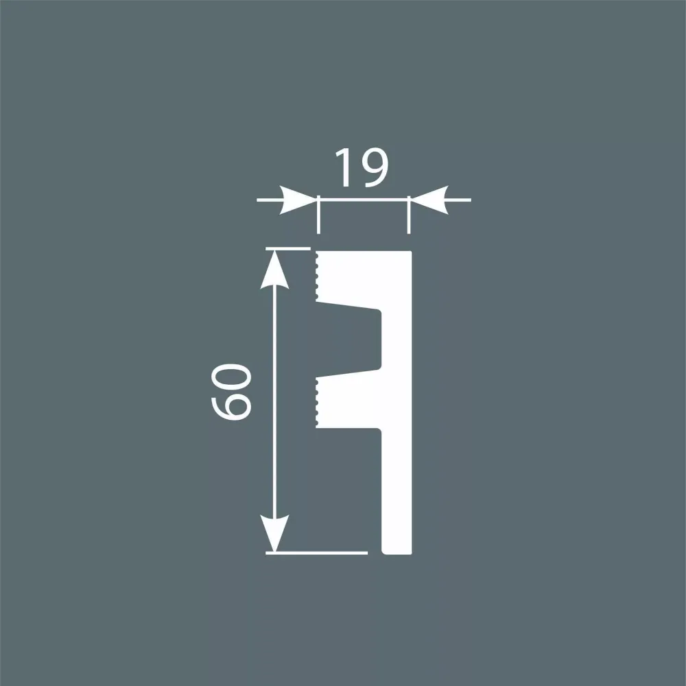 Плинтус Ecopolymer, 60x19 мм