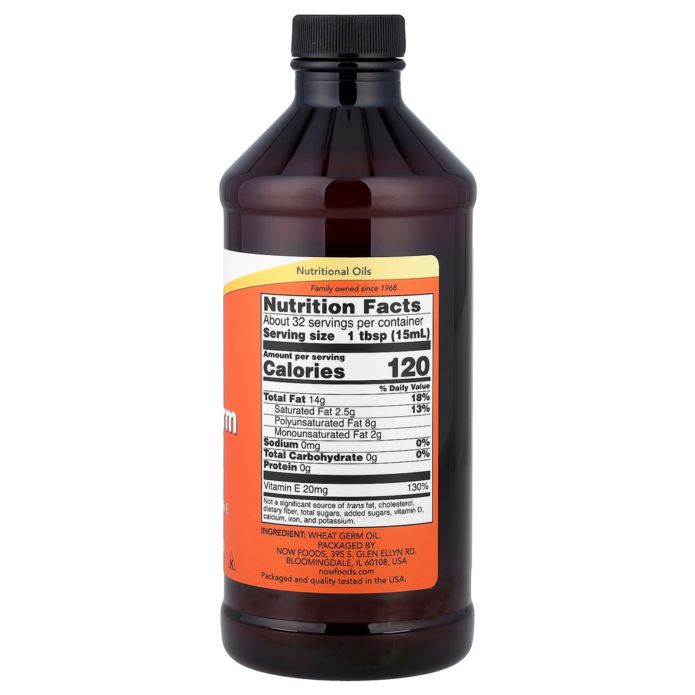NOW Foods, Масло ростков пшеницы, 473 мл