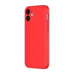 Чехол с защитой камеры Baseus Liquid Silica Gel (WIAPIPH61N-YT09) для iPhone 12 (Красный)