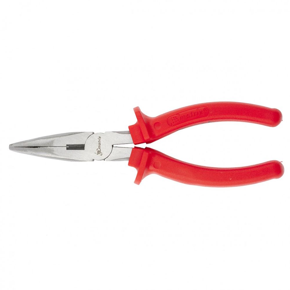 17494 Длинногубцы (тонкогубцы) Econom, 160 мм, изогнутые шлифованные, пластмассовые рукоятки Matrix