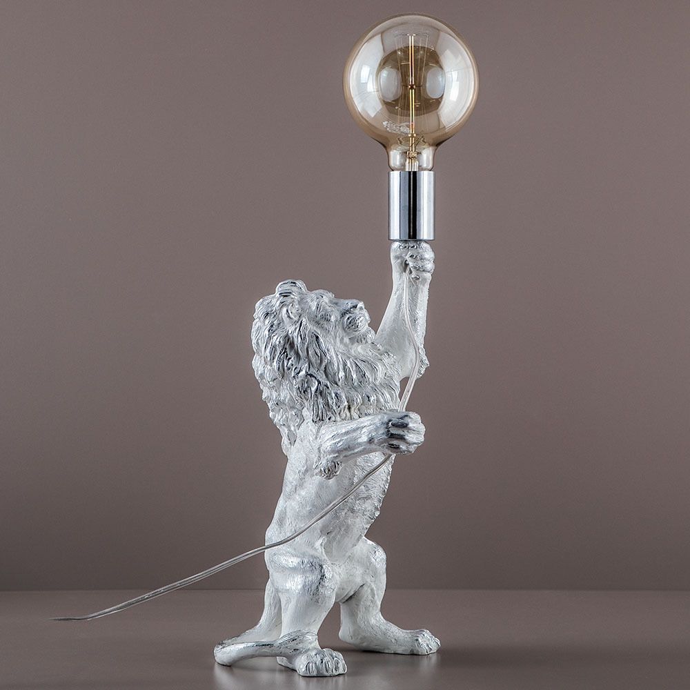 Настольная лампа Лев Ричард Белый