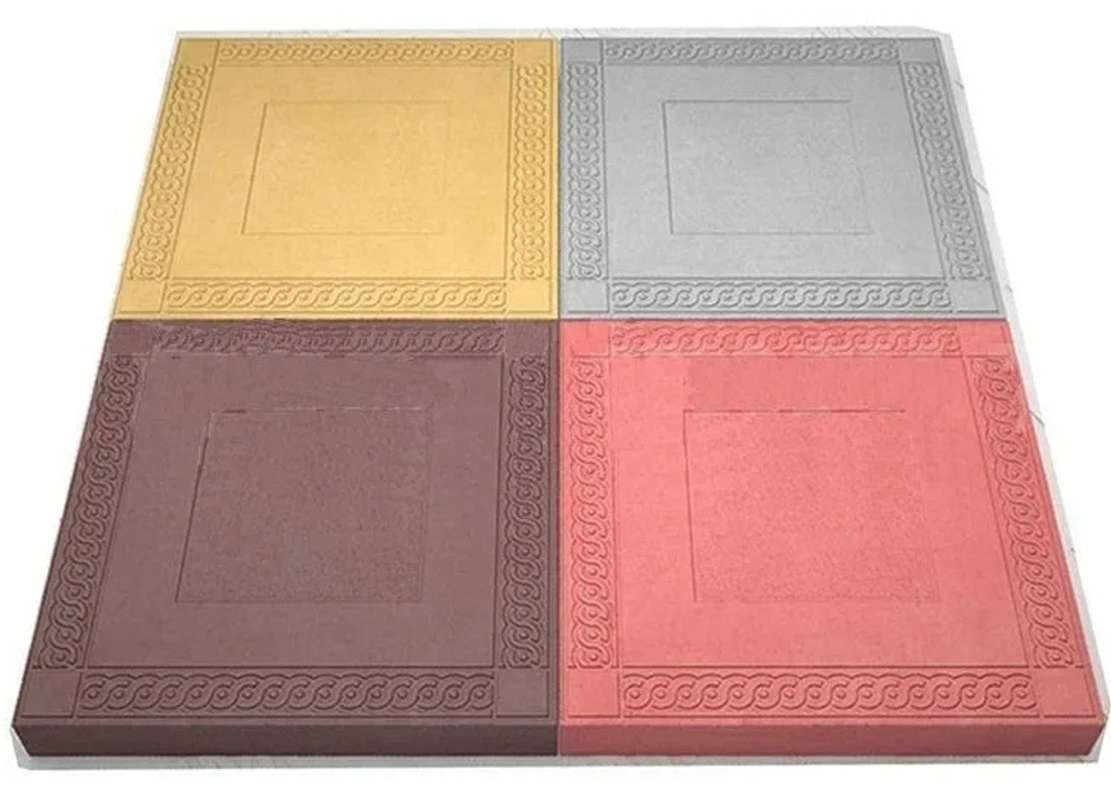 Плитка тротуарная Готика 300х300х30мм красная/коричневая/желтая/черная