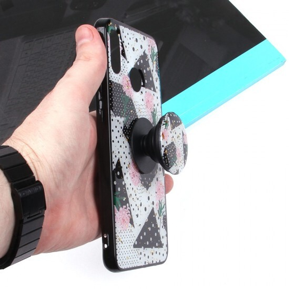 Чехол ТПУ с попсокетом для Huawei Nova 3, 010899