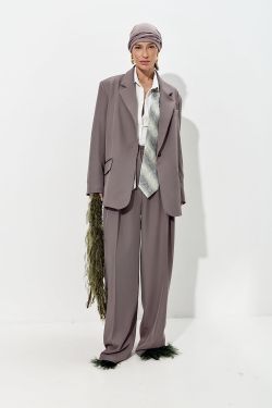 Пиджак свободный костюмный цвета тауп