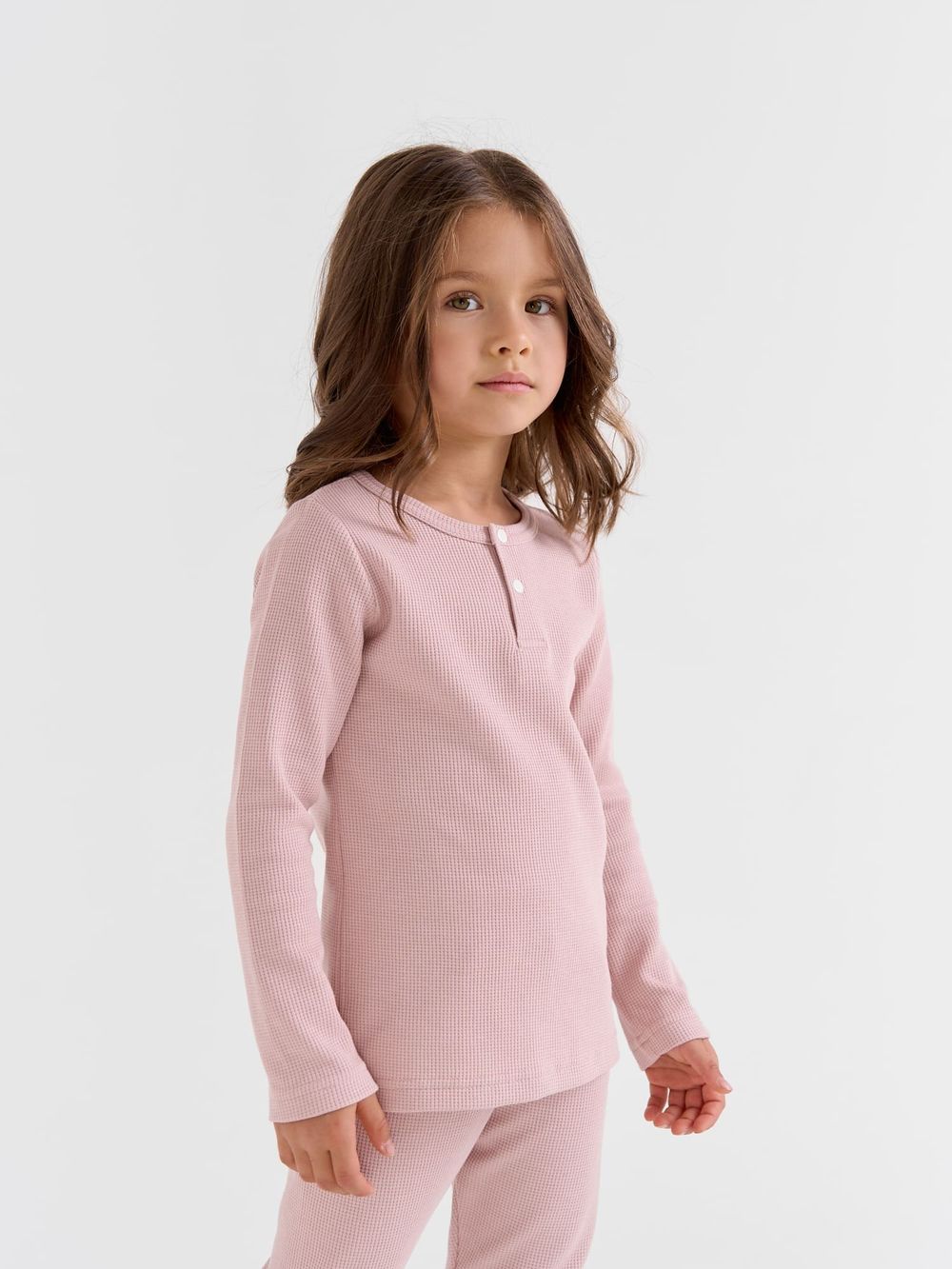 Пижама из вафельной ткани "Дымчатая роза"