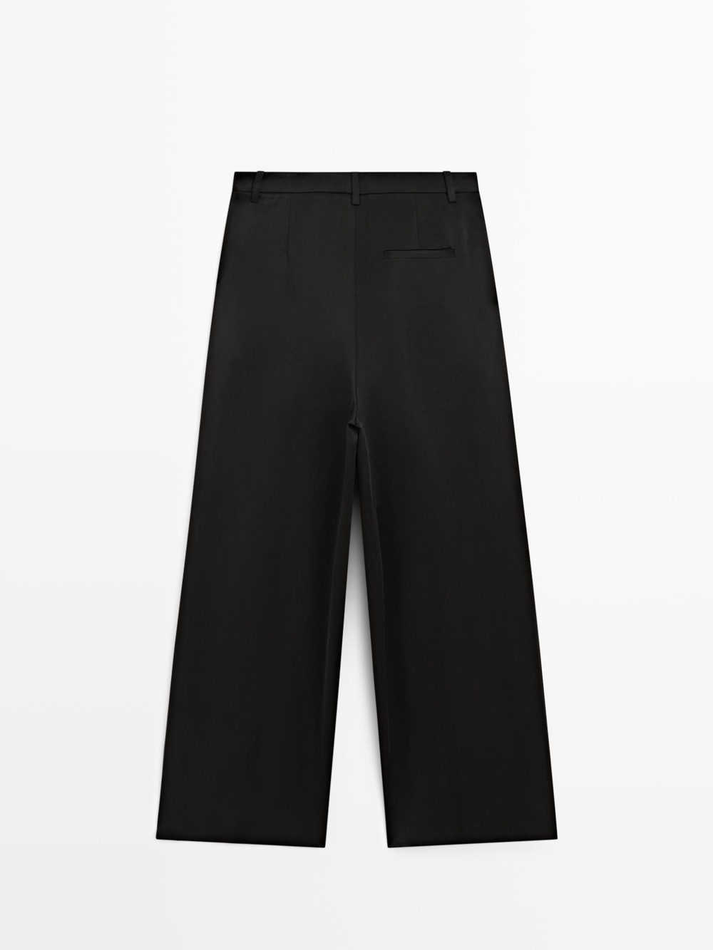 Massimo Dutti Свободные брюки со складками, черный