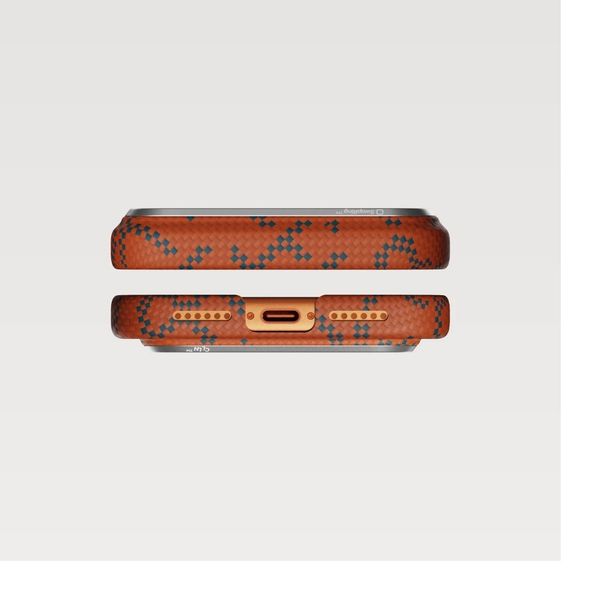 Чехол Pitaka Edge Case для iPhone 17 Pro, Оранжевый монограм | Monogram Gold/Orange