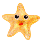 Мякиш с блестками Звезда, 4 цвета микс, с-30390