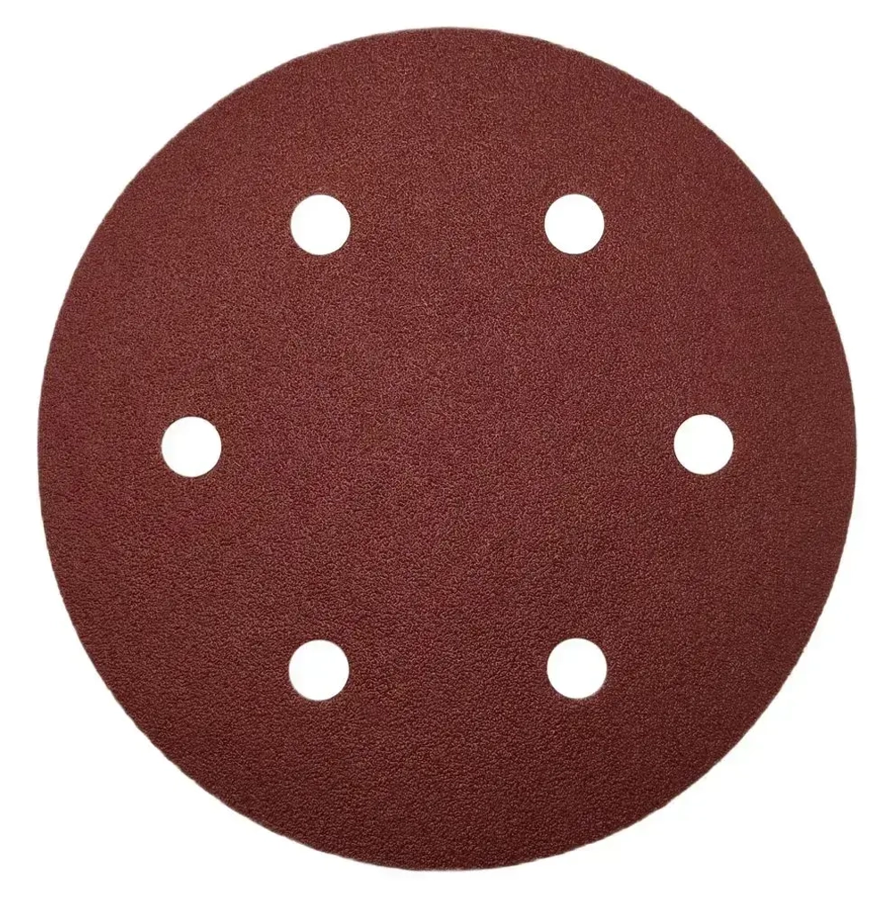 Шлифовальный круг D 225 мм на липучке 10 шт Р 80 6 отверстий