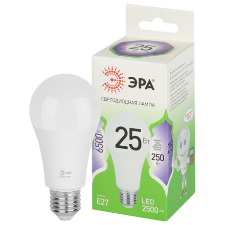 Лампа светодиодная ЭРА GREEN LINE LED A60-25W-865-E27 GL 25Вт груша холодный свет E27