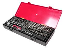 Набор головок торцевых 1/4" 6-ти гранных 73 предмета в кейсе JTC