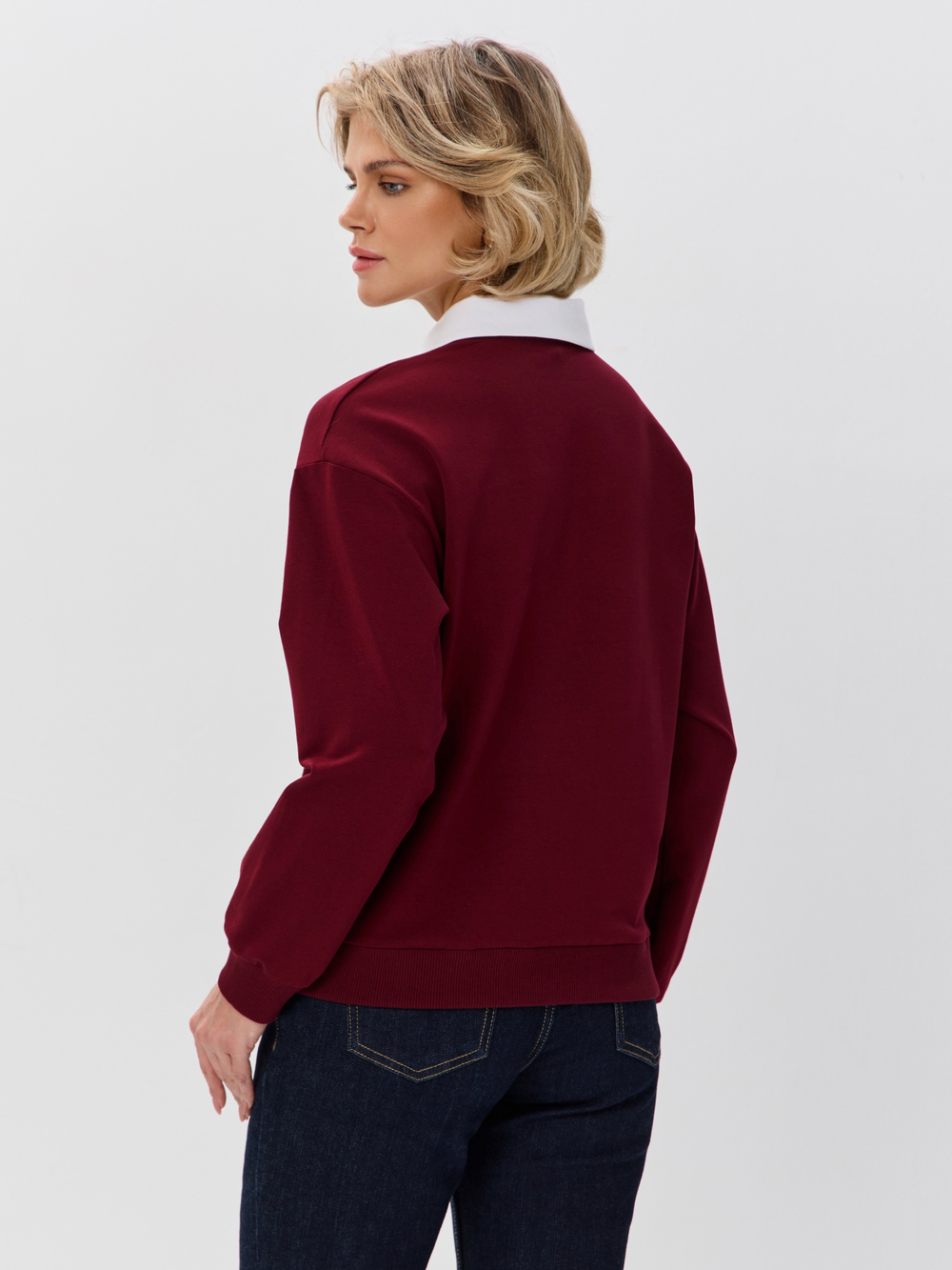 Джемпер с воротником поло