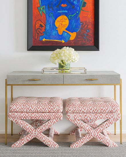 Консоль "Монтгомери" цвет серый/золотой