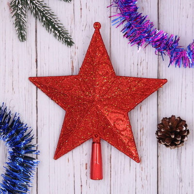 Звезда на ёлку 23 см «Сияние», Красный