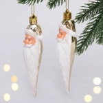 Елочные игрушки «Волшебная борода» 12 см (набор 2 шт), Золото