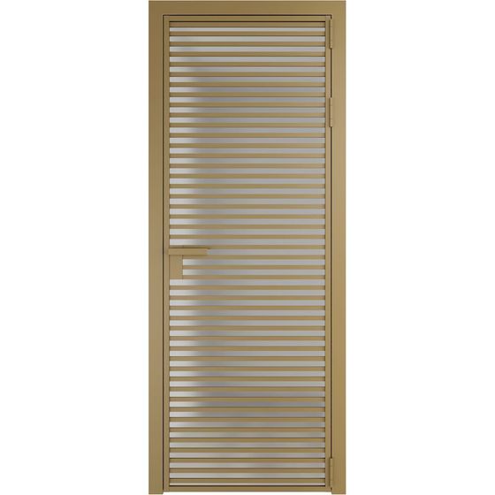 Алюминиевая дверь 12AG золото остеклённая