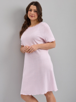 Ночная сорочка Ср-184/ажуррозовый-ромбики