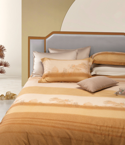 КПБ евро "Тепло природы", цв. оранжевый (хлопок) под:200х230см, пр:245х250, нав:48х74см (2шт)