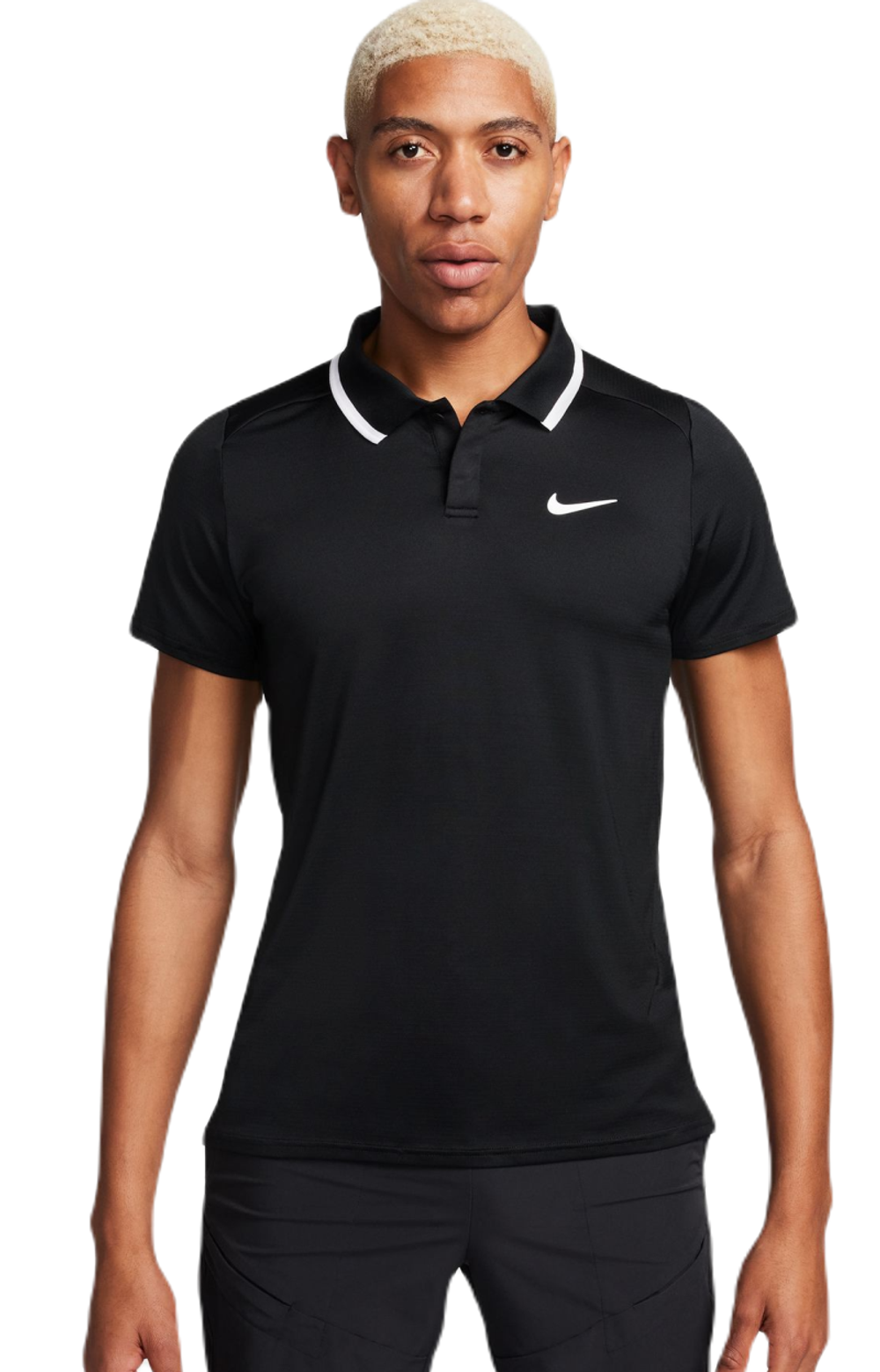 Мужское теннисное поло Nike Court Dri-Fit Advantage Polo - black/white/white