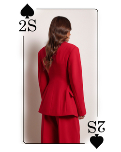 Жакет приталенный красный