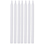 Свечи для торта классические в белом цвете 10 см, 12 шт