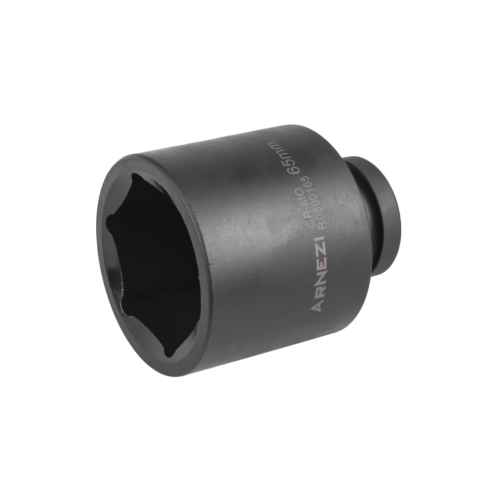 Головка ударная 1"DR 6-гр. 65 мм Cr-Mo удлиненная, на холдере ARNEZI R0500165