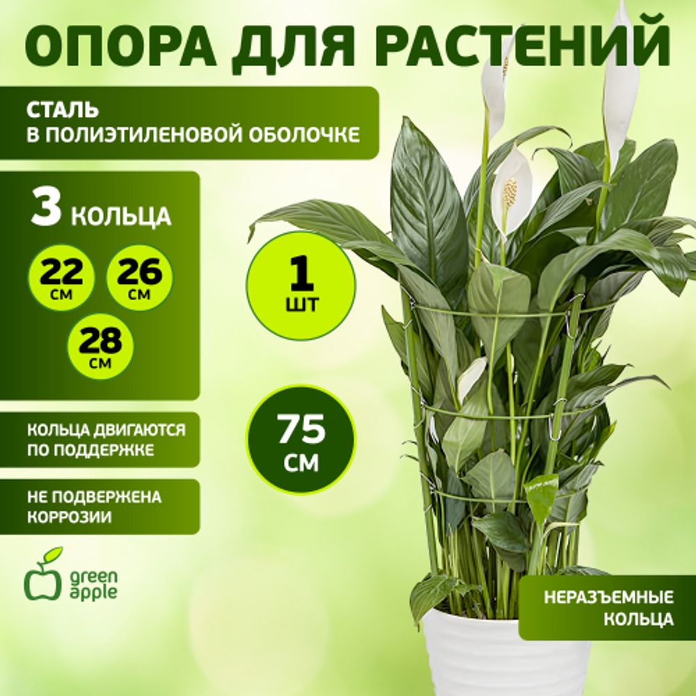 GFS-3-75 GREEN APPLE Поддержка для цветов 3 кольца 75см | GREEN APPLE