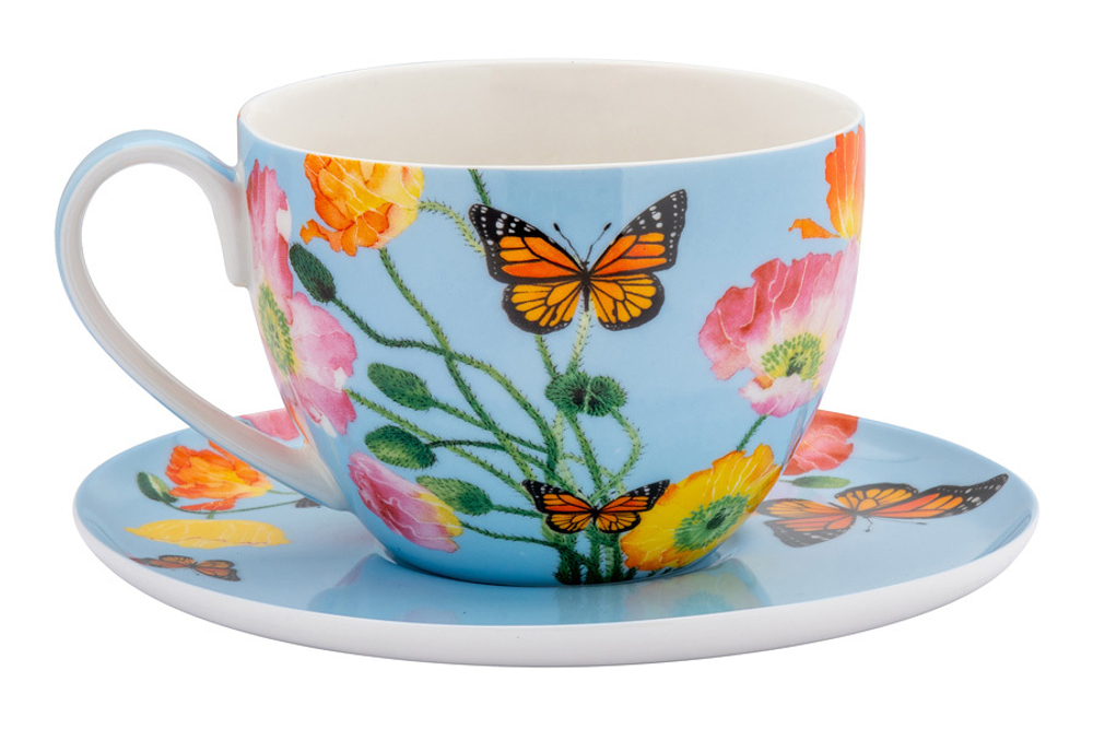 Чашка с блюдцем 400мл Maxwell&Williams Маки