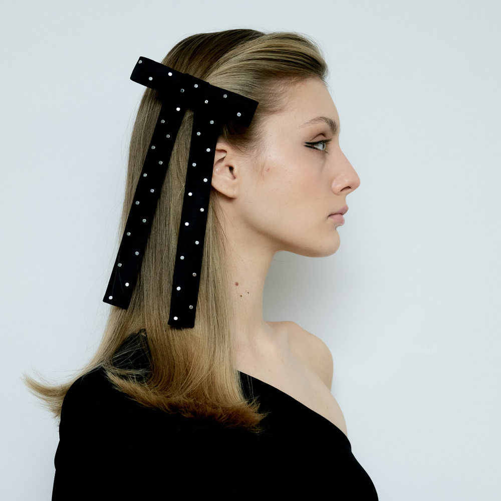 Бант "Мэри" удлиненный с клепками