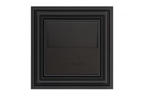 Карточный выключатель для гостиниц матовый черный LIREGUS RETRO