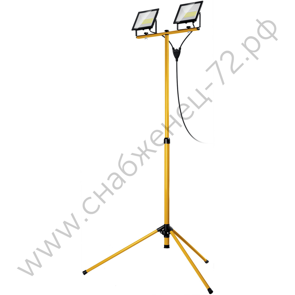 STAYER 2х50Вт, 6500К IP65, 1.6 м Светодиодные прожекторы на штативе LED-MAX, (56925-2-50)