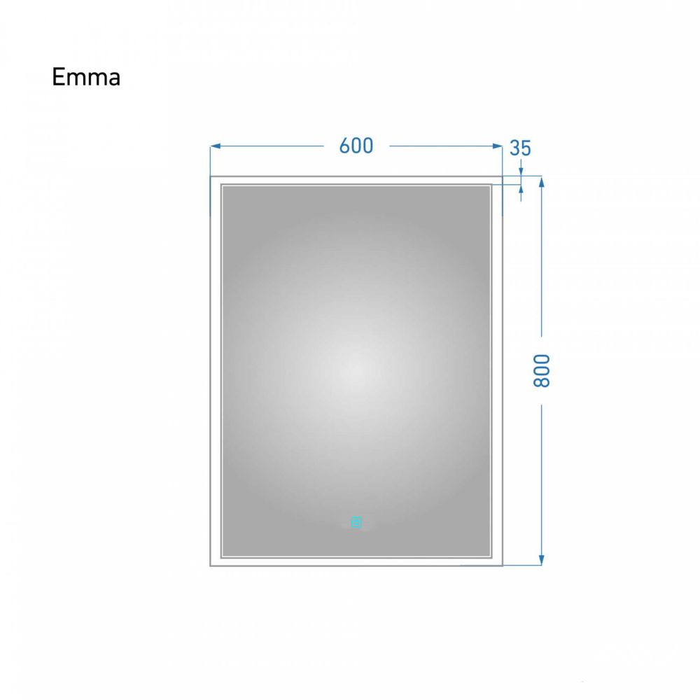 Зеркало Emma 60 с подсветкой и антизапотеванием
